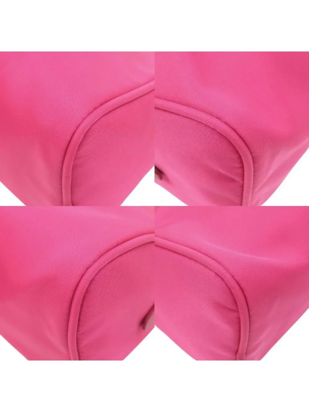 Prada Triangle Logo Nylon Pink Makeup Pouch